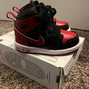Toddler 5c, Jordan Breds worn once, like new still in box.